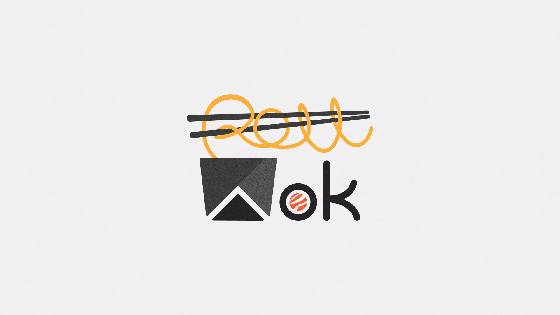 Разработка логотипа суши-бара «Roll Wok Club» в Вилюйске